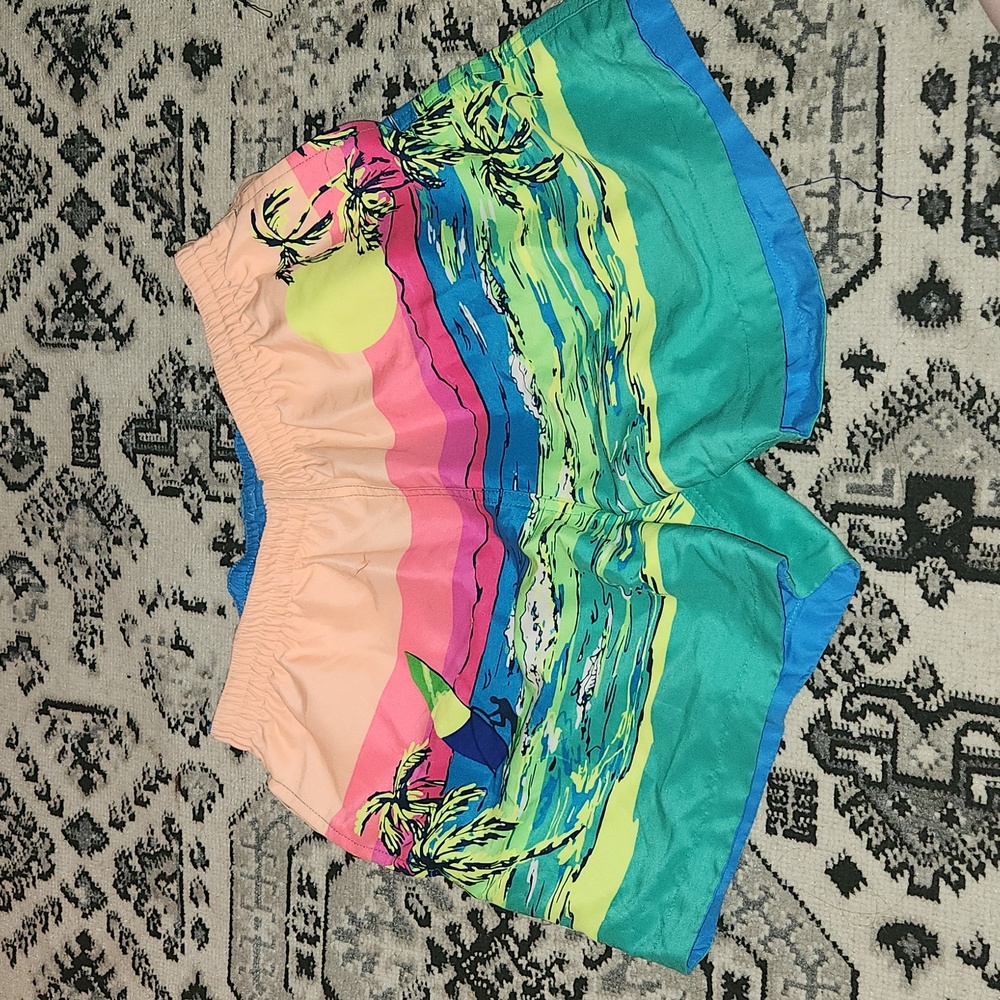 Chubbies USA Tropical Design Reversible Men’s Swim Trunks Size medium